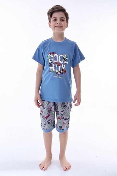 Minigimin Cicileri Miniğimin Cicileri (6-11 ani) Set Capri pentru băiat cu mo...