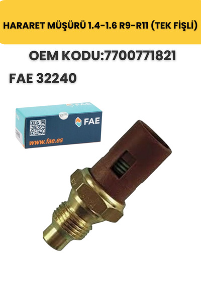 FAE 32240 Hararet Müşürü 1.4-1.6 R9-R11 (Tek Fişli)
