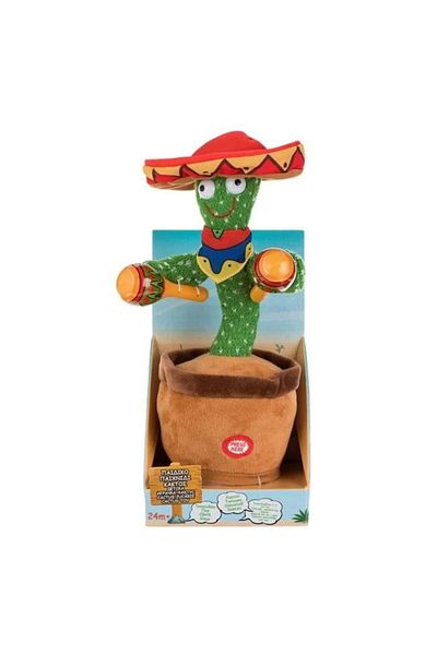 divendi-ro Mexican interactive cactus, dance and sing, age 2+ years, 13x11x23cm, green
