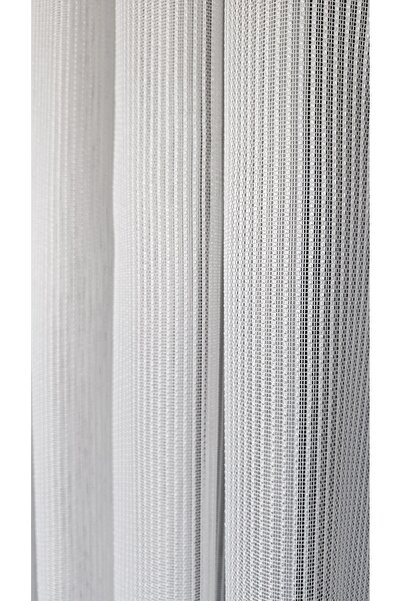 Yuka Steel Knitted Ecru Tulle Curtain 1/3 Tight Pleats No Wrinkle Ironing No Pleated Skirt Lead-Free