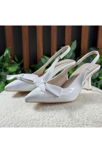 MEY Modern Patent Leather Bow Thin Heeled Shoes M1103
