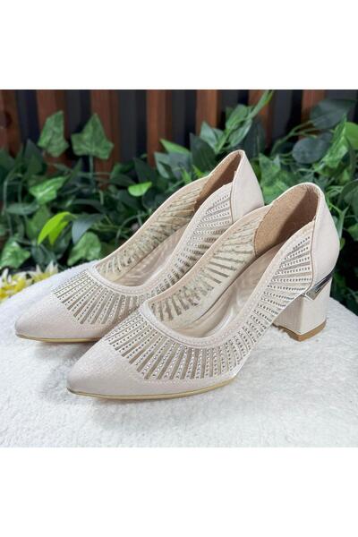 MEY Mesh Detailed Heeled Shoes M1133