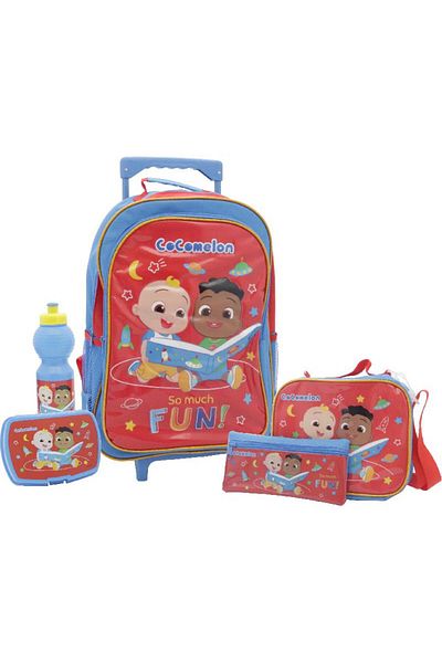Disney CoComelon 5‑in‑1 Value Set 16″ Trolley Bag + Accessory Bundle