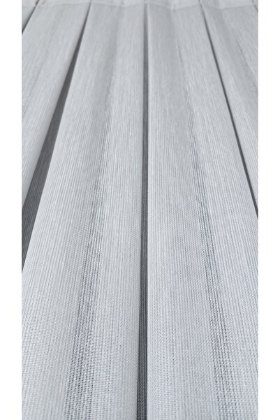 Yuka White Organic Bamboo Tulle Curtain 1/3 Tight Pleated Non-Wrinkle Ironing Pleated Skirt Lead