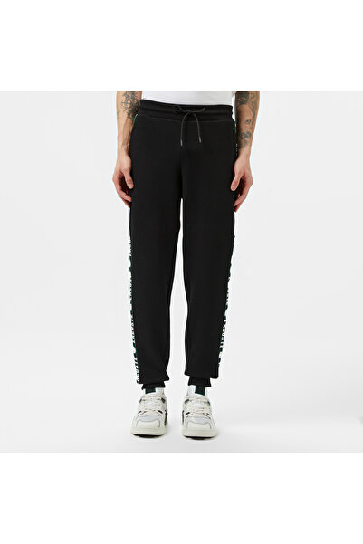 Lacoste Erkek Regular Fit Baskılı Siyah Eşofman Altı