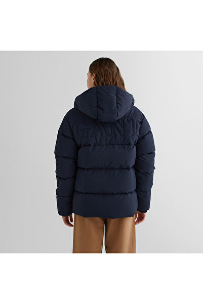 Gant Kadın Lacivert Kapüşonlu Kapitone Mont
