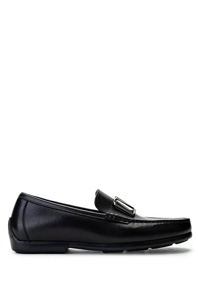 Valentino Men's Genuine Leather Black Loafer Shoes