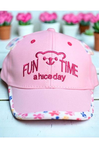 Balgüneş Tekstil 1/3 Years Fun Time Girl's Cap (48-50 cm) Pink