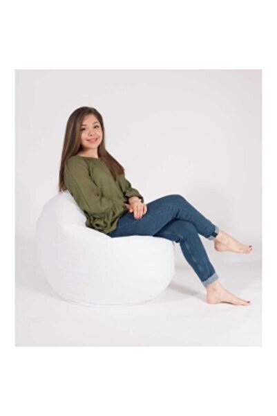 Pufrelax Fotoliu Relaxo, Material Piele ecologica - Alb