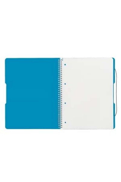 Herlitz EOTG Spiral Notebook A4, Color Transparent Blue, Material PP, 80 Sheets, Grid Format, Elastic Band