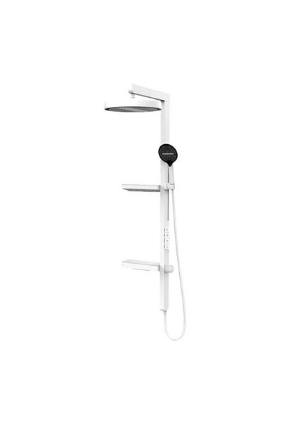 Trendy's TRENDY S shower panel, with four functions and LCD display, matt white