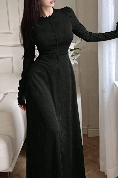 missamour KADIN PARÇALI PİS DİKİŞLİ TREND ELBİSE