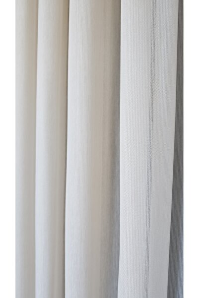 Yuka Cappuccino Organic Bamboo Tulle Curtain 1/3 Tight Pleated Non-Wrinkle Ironing Ask Not Skirt Lead