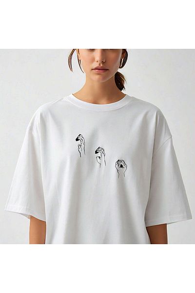 sole stories Premium Oversize Cut Short Sleeve Printed T-Shirt