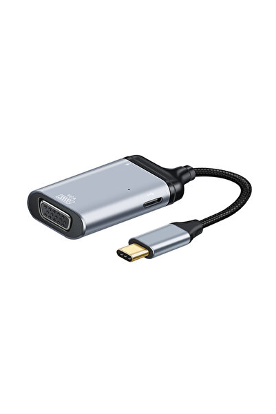 silabor Type-c'den HDTV/VGA/DP'e Kısa Kablo Çok İşlevli PD Şarjlı Alüminyum K...