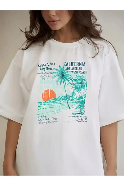 sole stories Premium Oversize Cut Short Sleeve Printed T-Shirt