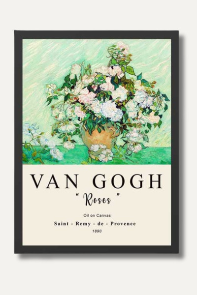 Tablo Center Van Gogh “Roses” | Çerçeveli MDF Sanat Tablosu |