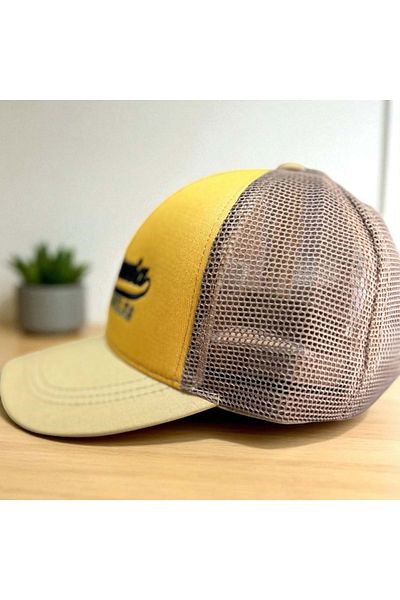 Balgüneş Tekstil 4/8 Years Boy California Printed Cap 52cm Mustard
