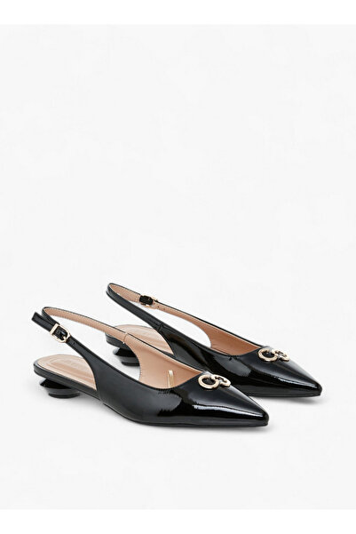 Celeste Women's Metal Accent Pointed Shoes with Buckle Closure