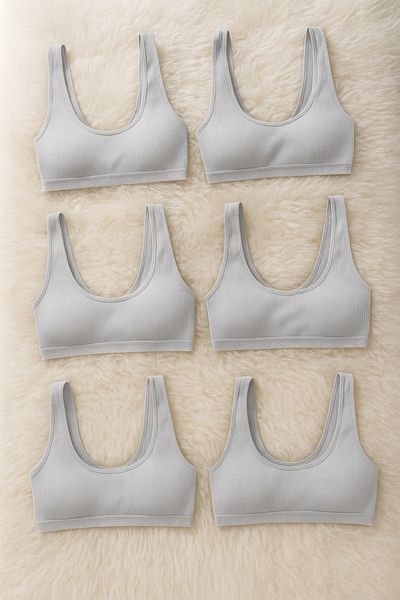 Loule Women's Clothing Cotton & Elastane Bustier with 6 Pads and Thick Straps Ll.K64.O30.001