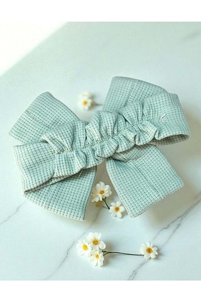 Balgüneş Tekstil Cap&More Hair Band Double Bow Mint Green