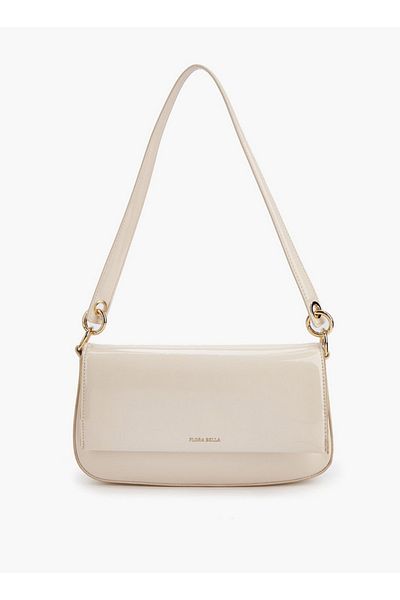 Flora Bella by Shoexpress Solid Shoulder Bag with Strap Handle and Flap Closure