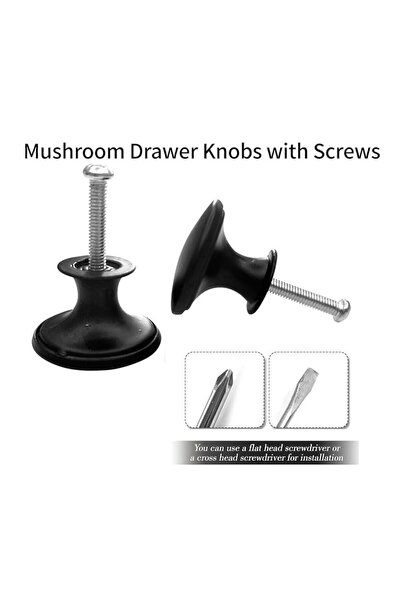 zola Set 10 manere mobilier, pentru usi si sertare, 3x2.6 cm, accesorii incluse, negru mat