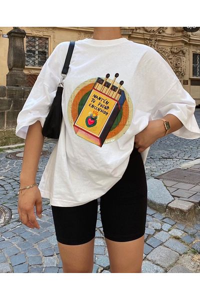 sole stories Premium Oversize Cut Short Sleeve Printed T-Shirt