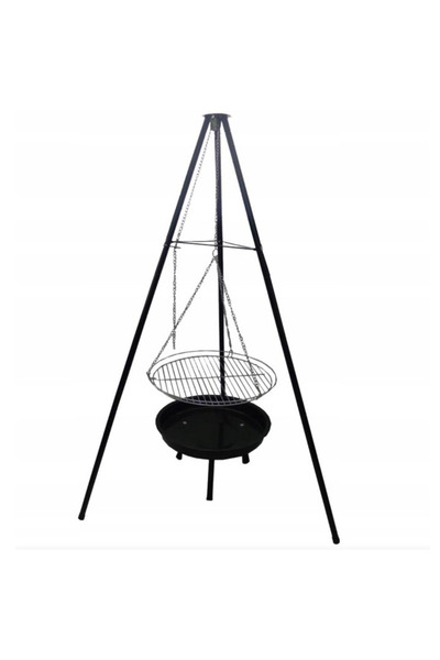 SERSIMO Μεταλλική σχάρα, με τρίποδο και κρεμαστό δίσκο ψησίματος, ρυθμιζόμενη...