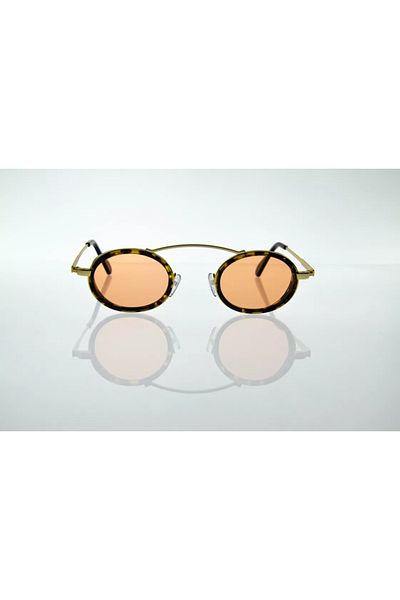 FRANCO VITAL Fv Isis Shield-Mat Havana/Gold Unisex Sunglasses Black