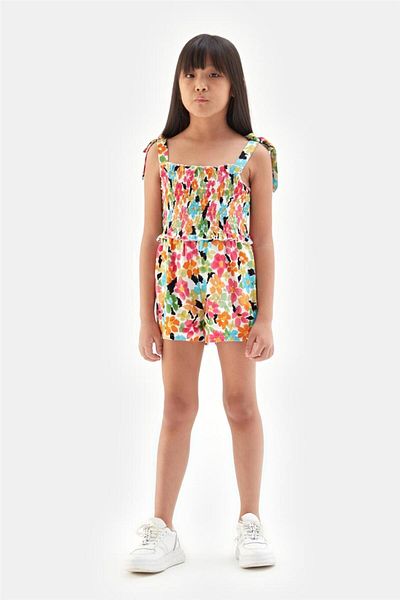 Tyess Girl Patterned Overall