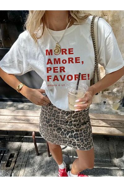 sole stories Premium Oversize Cut Short Sleeve Printed T-Shirt