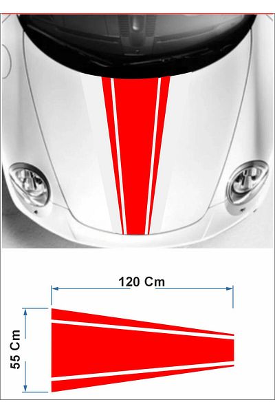 stickerusta Car Hood Strip Sticker 00020 Car Auto Sticker