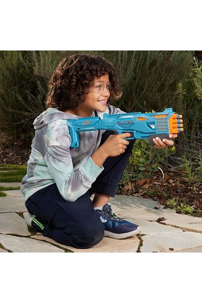 divendi-ro Nerf Elite 2.0 Tetrad QS 4 launcher, includes 4 arrows, 46x4x16cm, blue-orange