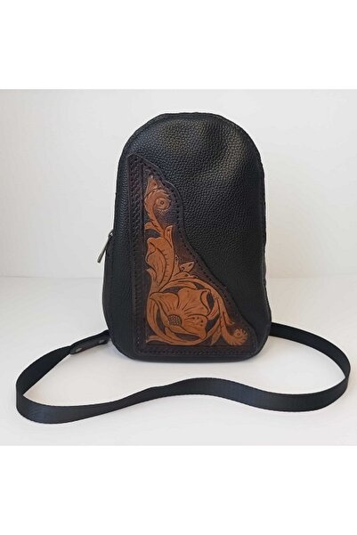 SOFT A Leather El Yapımı Hakiki Deri Motifli Kadın Bel ve Omuz Çanta