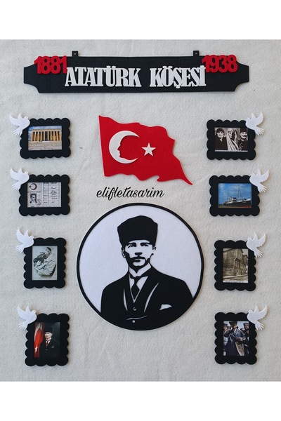 elif'le tasarim keçeden eğitim materyalleri ZEMİNSİZ ATATÜRK KÖŞESİ KÜÇÜK CER