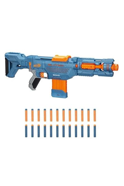 divendi-ro Blaster Launcher Nerf Elite 2.0 Echo CS 10, includes 24 arrows, 69x6.5x32cm, blue-orange