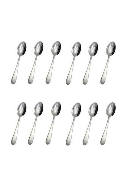 OEM Set of 12 Stainless Steel Spoons, Polished, Grunberg