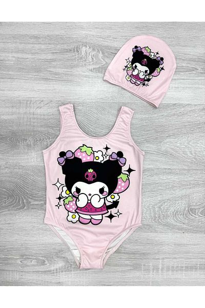 ÖYKÜ KİDS Boneli girl's swimsuit