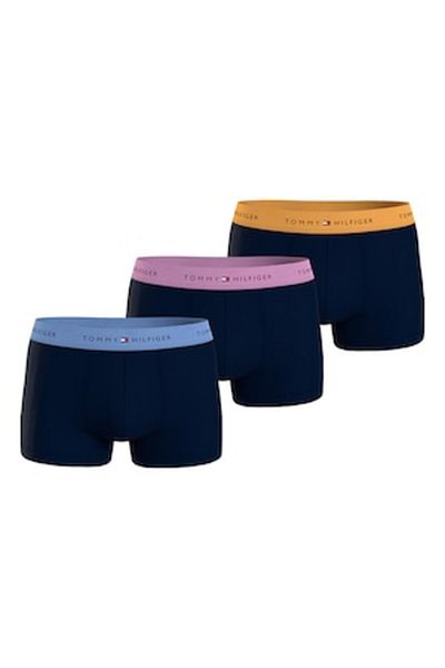 Tommy Hilfiger , Set of boxers with logo waistband - 3 pairs, Brown Ochre, Pink, Navy Blue, M