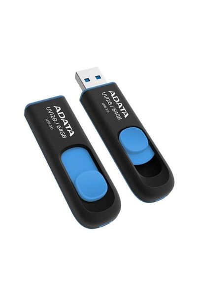 Adata Usb Stick Auv128-rbe, 64gb, Usb 3.2, Fast Transfer, Blue/black