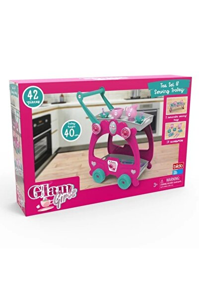 divendi-ro Set de joacă cu măsuță de cafea și accesorii, plastic, dimensiuni 57x12x37,5cm, multicolor