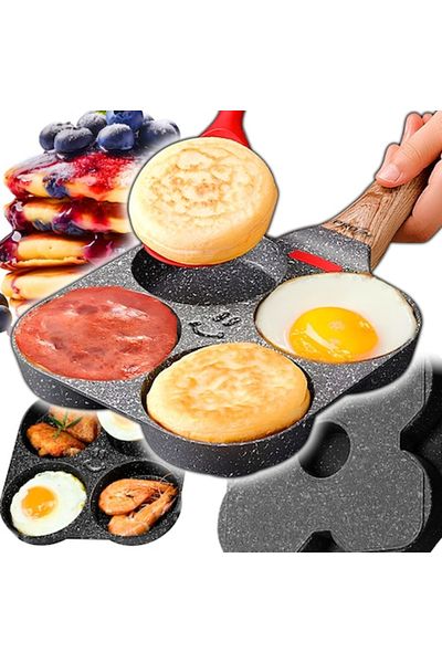 Renew Force Frying Pan with 4 Compartments, Non-Stick, Aluminum, 36 cm