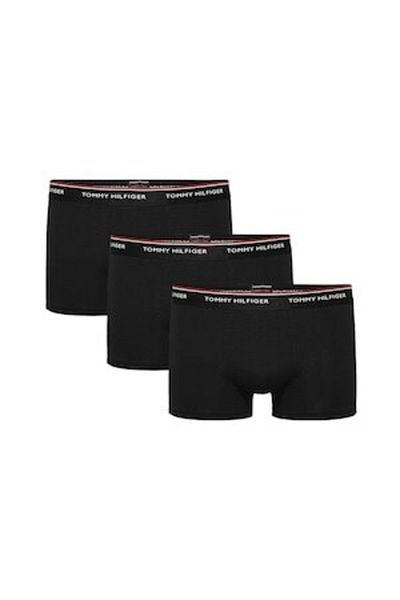 Tommy Hilfiger , Set of 3 cotton blend boxers with logo band at waist, Black, 2XL
