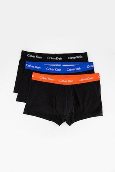 Calvin Klein , Set de boxeri cu talie joasă - 3 perechi, Negru, Roșu vermillion, Albastru, Mărime L