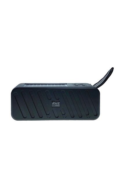 JSJZ Boxa portabila radio cu lanterna, incarcare solar si electric, Bluetooth negru