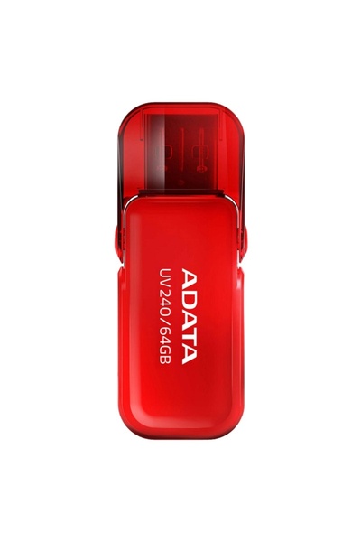 Adata USB stick UV240, 64G, USB 2.0, Flip cover, Red