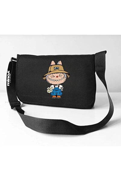 Minga London Floare de Labubu negre imprimate pentru școală, curs, grădiniță ...