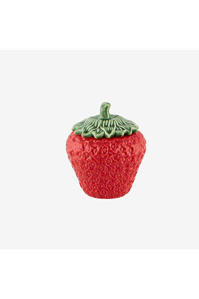 Bordallo Pinheiro Strawberries Red Ceramic Storage Container 1000 ml