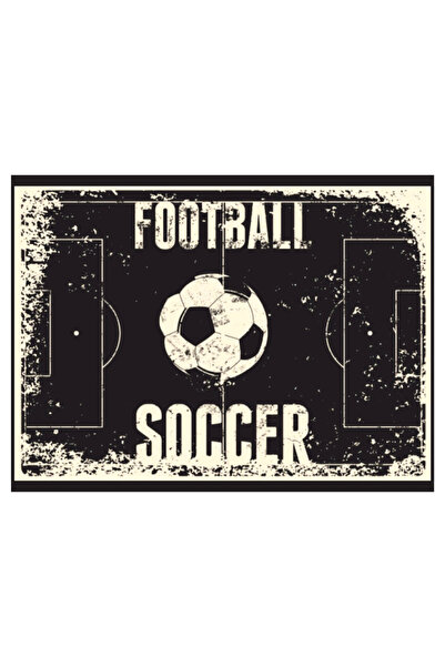 Komut Ρετρό ξύλινος πίνακας ζωγραφικής με θέμα το ποδόσφαιρο |   Βίντατζ Διακ...